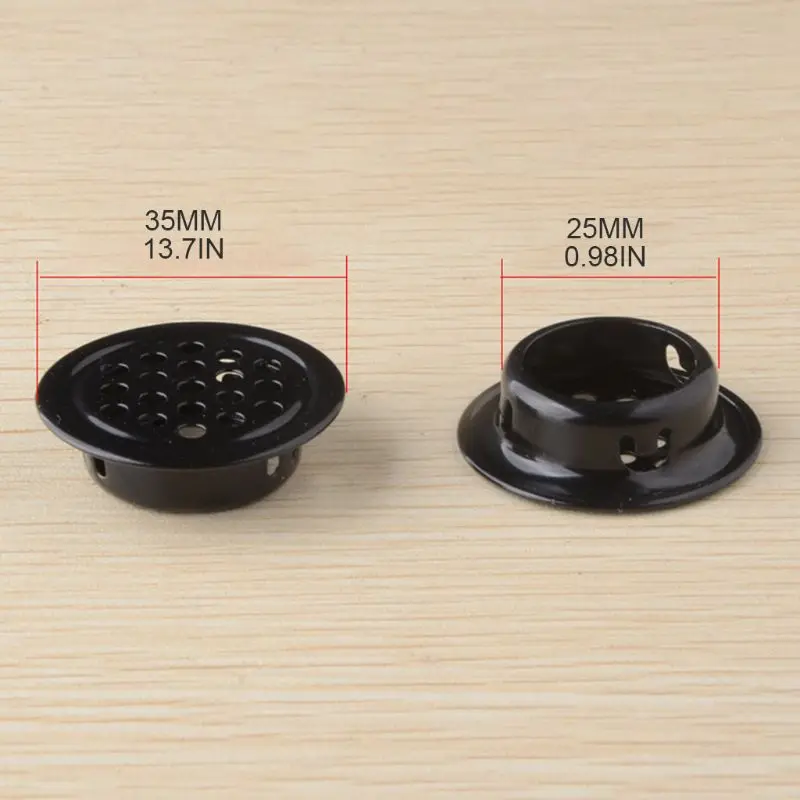 10 pz/set accessori della copertura di ventilazione dello sfiato dell'aria della feritoia dell'acciaio inossidabile del foro della maglia del governo di 19-53mm