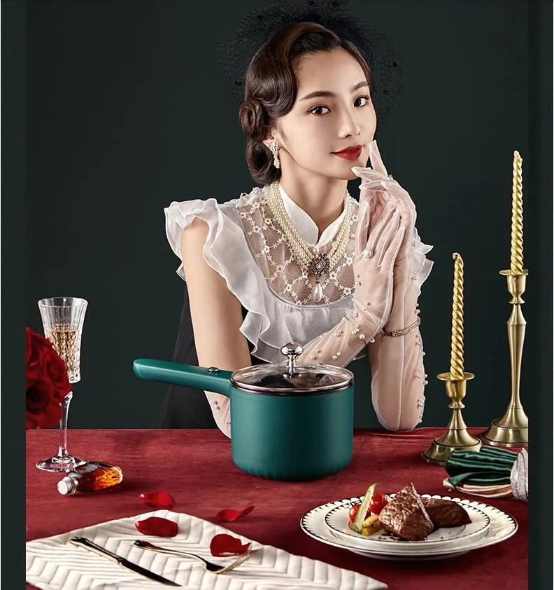 2層電気鍋,焦げ付き防止,ポータブル,マルチストーブ,220v