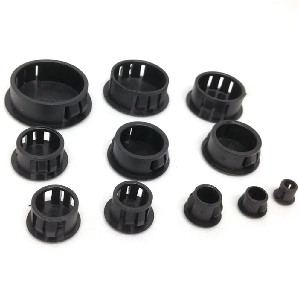 20PCS Runde Kunststoff Schwarz/Weiß Stanzen End Kappen Rohr Rohr Einsätze Stecker Bung 6mm ~ 50mm