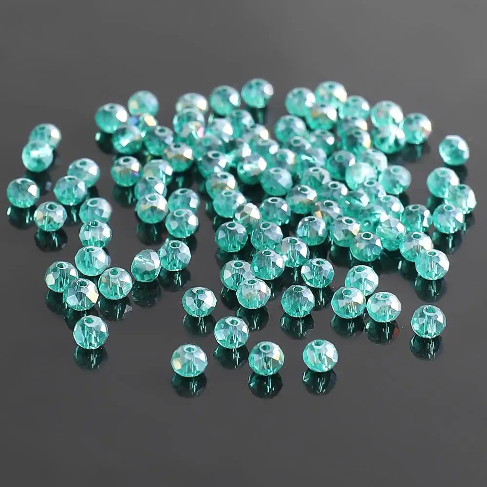 Colorful AB 4mm 100pc Austria Crystal 5040 Briolette Beads Loose Crystal Beads for Jewelry Making Necklace Bracelet Accessories