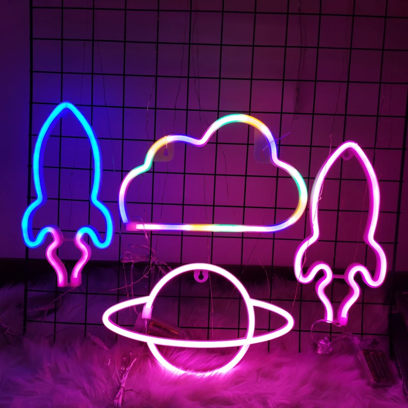 Led Maan Lightning Wolken Fairy Neon Sign Decoratieve Verlichting Voor Slaapkamer Muur Garland Wedding Xmas Kids Geschenken Kamer Vakantie Decor