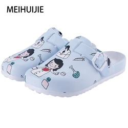 Medical Shoes Women Nurse Slippers EVA Laboratory Doctor Clogs Non-Slip Nurse Clogs Surgical Shoes Dentist Work Slippers