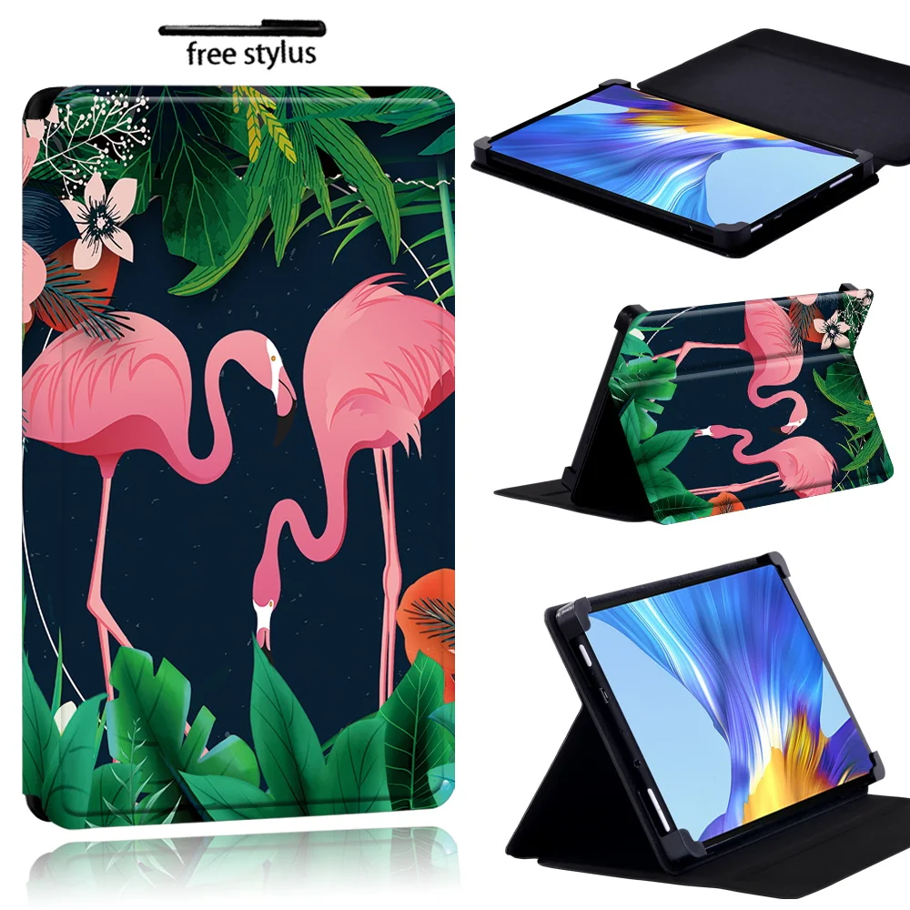 Nuova custodia per Huawei Enjoy Tablet 2 10.1/MatePad(10.4/10.8/Pro10.8)/MatePad T8/Huawei Honor V6 Custodia per tablet in pelle Flamingo