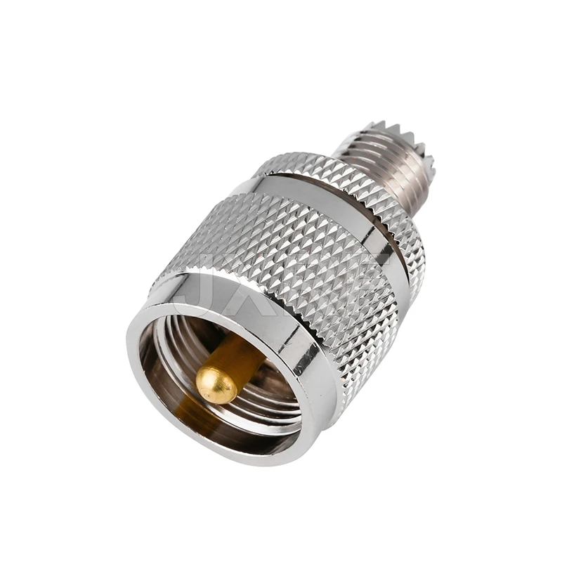 JXRF Coaxial Coax Adapter UHF Male PL259 PL-259 to Mini UHF Female Connector