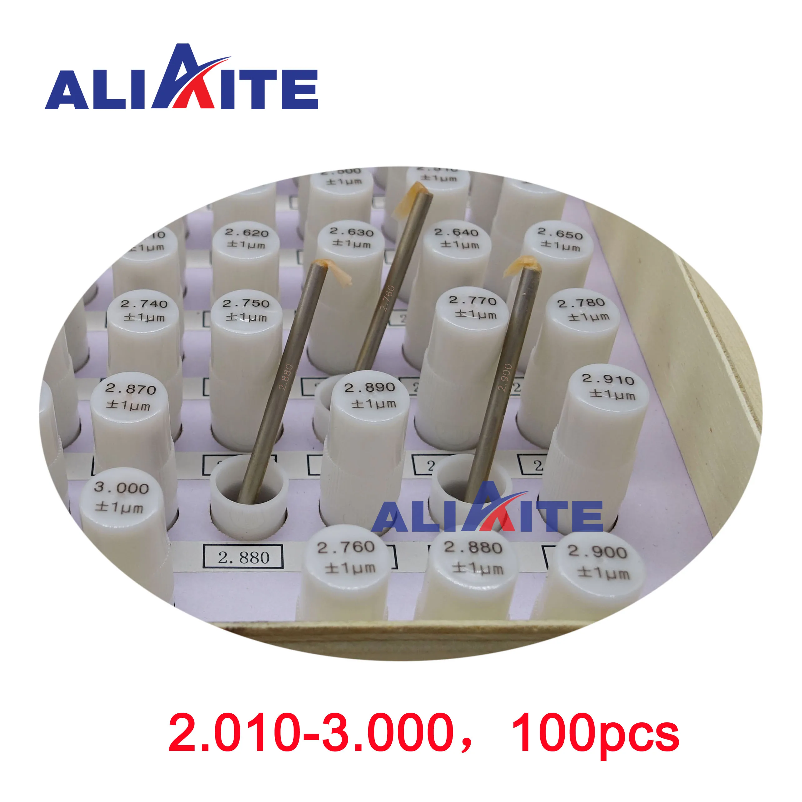 

Aliaite Pin Gauge Set 2.010-3.000(Step: 0.01,100pcs)