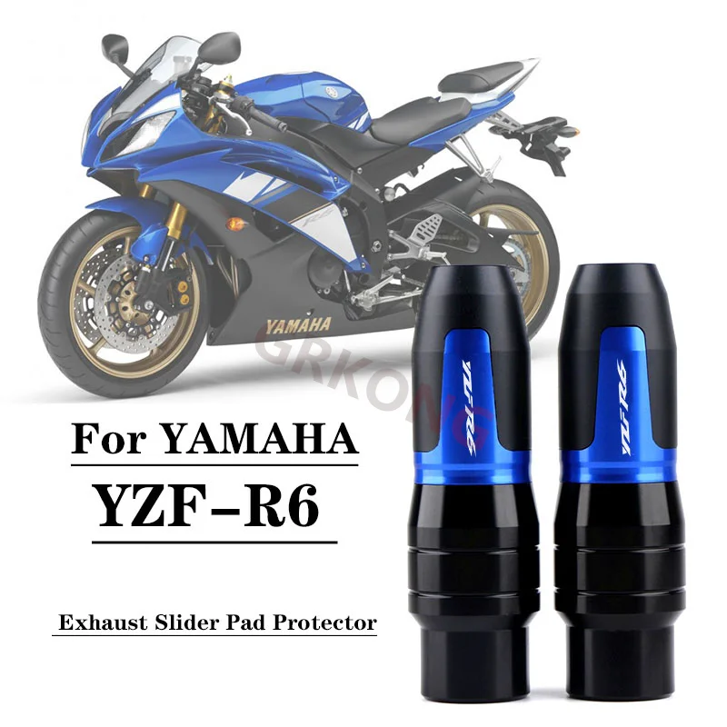 Hot Sale Motorcycle CNC High Quality Exhaust Slider Crash Protection Pads Protector Fit For YZF-R6 YZFR6 YZF R6 With Logo