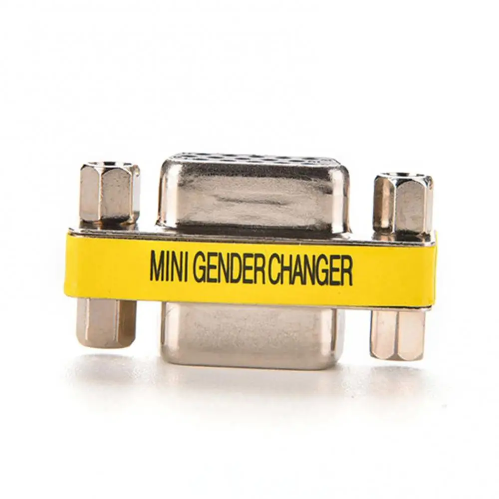 New Mini Female to Female VGA HD15 Pin Gender Changer Converter Adapter Connector