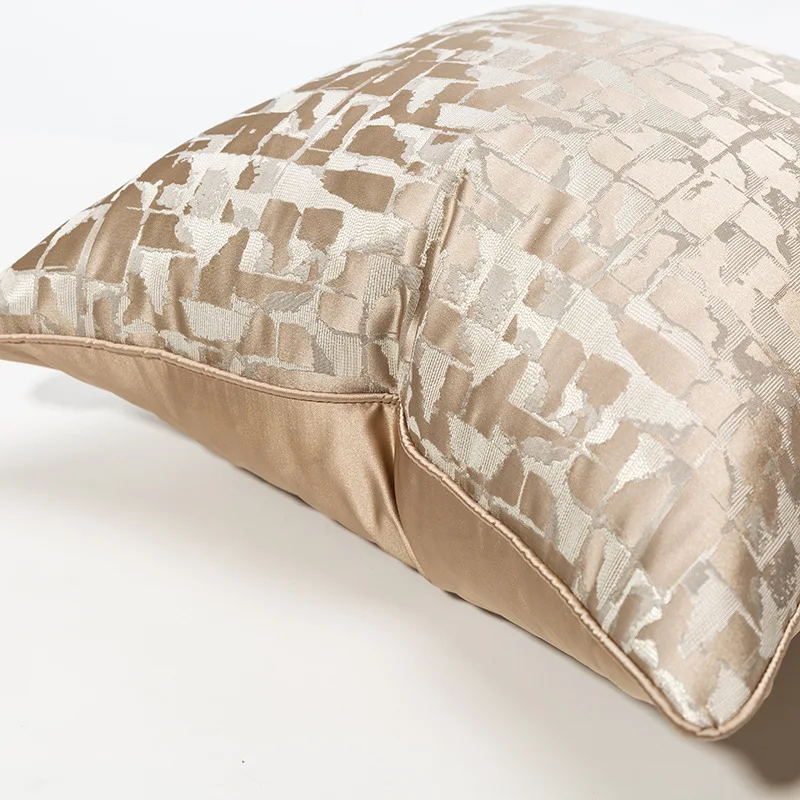 Fashion Lattice Light Luxury Cushion Cover 30x50 45x45cm 50 High-grade Jacquard Pillow case Sofa Bed Home Decor Backrest Cover