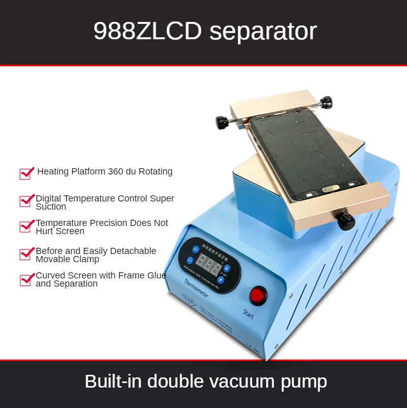 

De-gluing Separator 988Z 7 Inches Power Tool Parts LCD Screen Separate Machine for Edge Screen Repair with Frame Separation