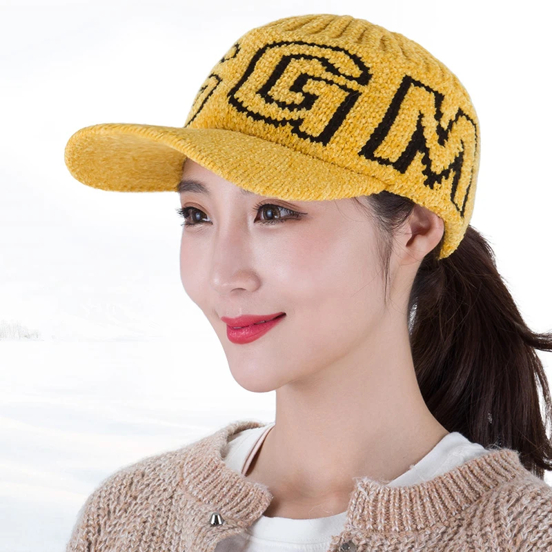 

Autumn Winter Women Towel Embroidery Alphabet Baseball Cap Outdoor Sports Casual Bone Brim Sun Hat