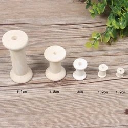 10 Pcs/Set Wooden Spools Vintage Style Reels Organizer for Sewing Ribbons Twine Wood Crafts Tools Thread Wire Spool Accessories