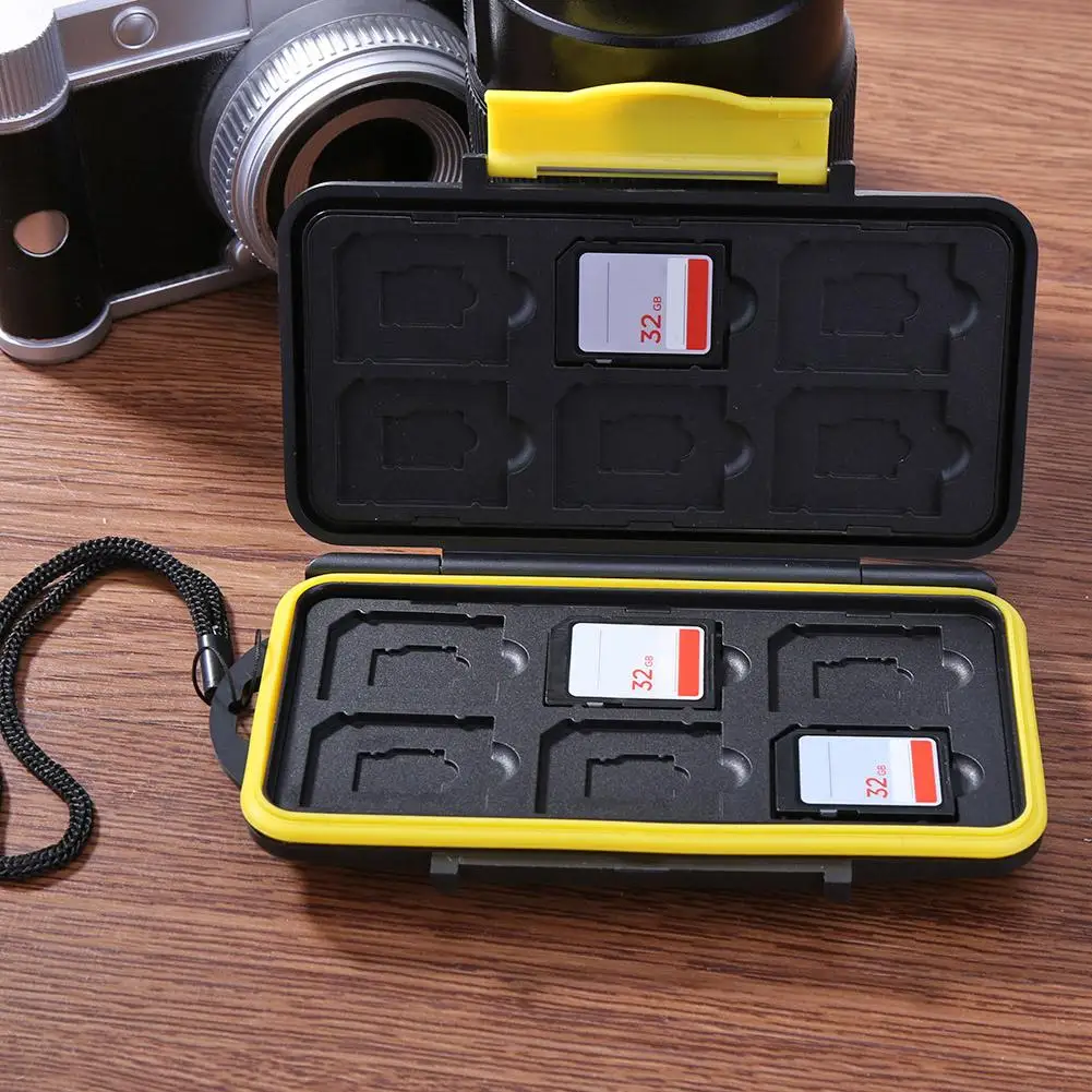 Waterproof Storage Saving Deposit Card Box Holder Shock-proof Memory Cards Case 12TF + 12SD for TF Cards Storage Large Capacity
