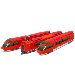 Odakyu Romancecar GSE Mini Locomotives Train Handmade 3D Paper Model Papercraft Art DIY Kids Adult Origami Craft Toys ZX-061