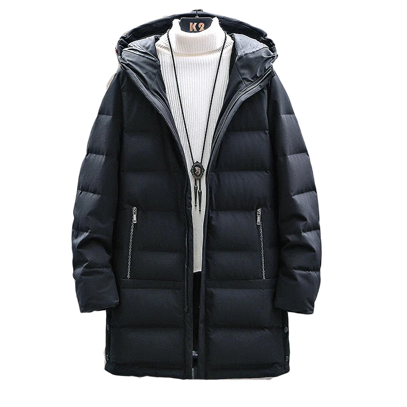 Moda masculina parkas overcoat blusão masculino jaqueta de inverno casual grosso clássico à prova de vento manga longa 2021 novo negócio hombre