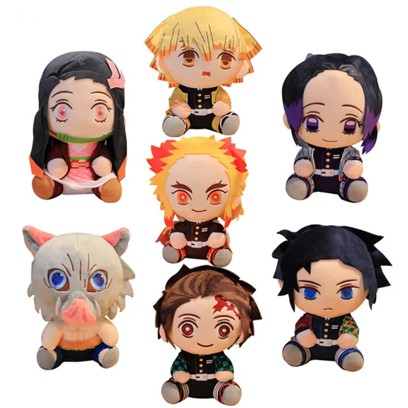 

20/30cm Cartoon Demon Slayer Plush Toys Kawaii Kamado Tanjirou Agatsuma Zenitsu Kamado Nezuko Stuffed Dolls Lovely PiPlush Toys
