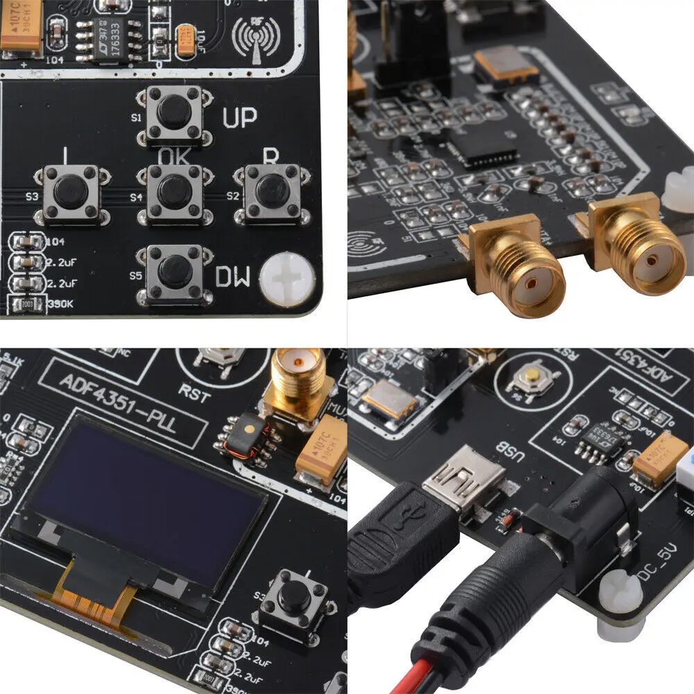 35MHz-4400MHz RF Signal Generator ADF4351 Module Sweep Frequency Generator PLL With OLED Display