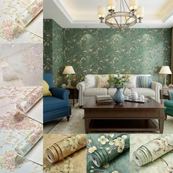 3D Self-Adhesive Wallpaper Metallic Embossed Texture Wallpaper Non Woven Wall Paper Bedroom Living Room Home Decor