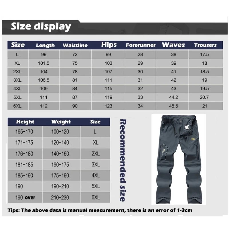 Men's Camping Hiking Pants Trekking Fishing High Stretch Summer Sweatpants Waterproof Quick Dry UV-Proof Outdoor Travel Trousers