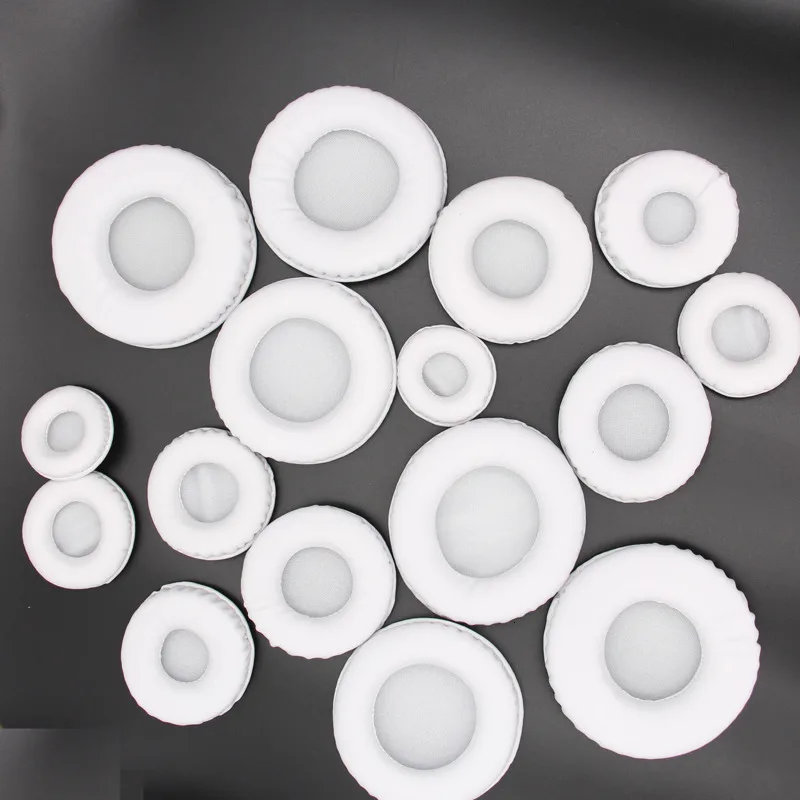 

50mm-110mm Universal Round Ear Pads Replacement Soft Comfortable Leather Memory Foam For Extra Comfort Ew#