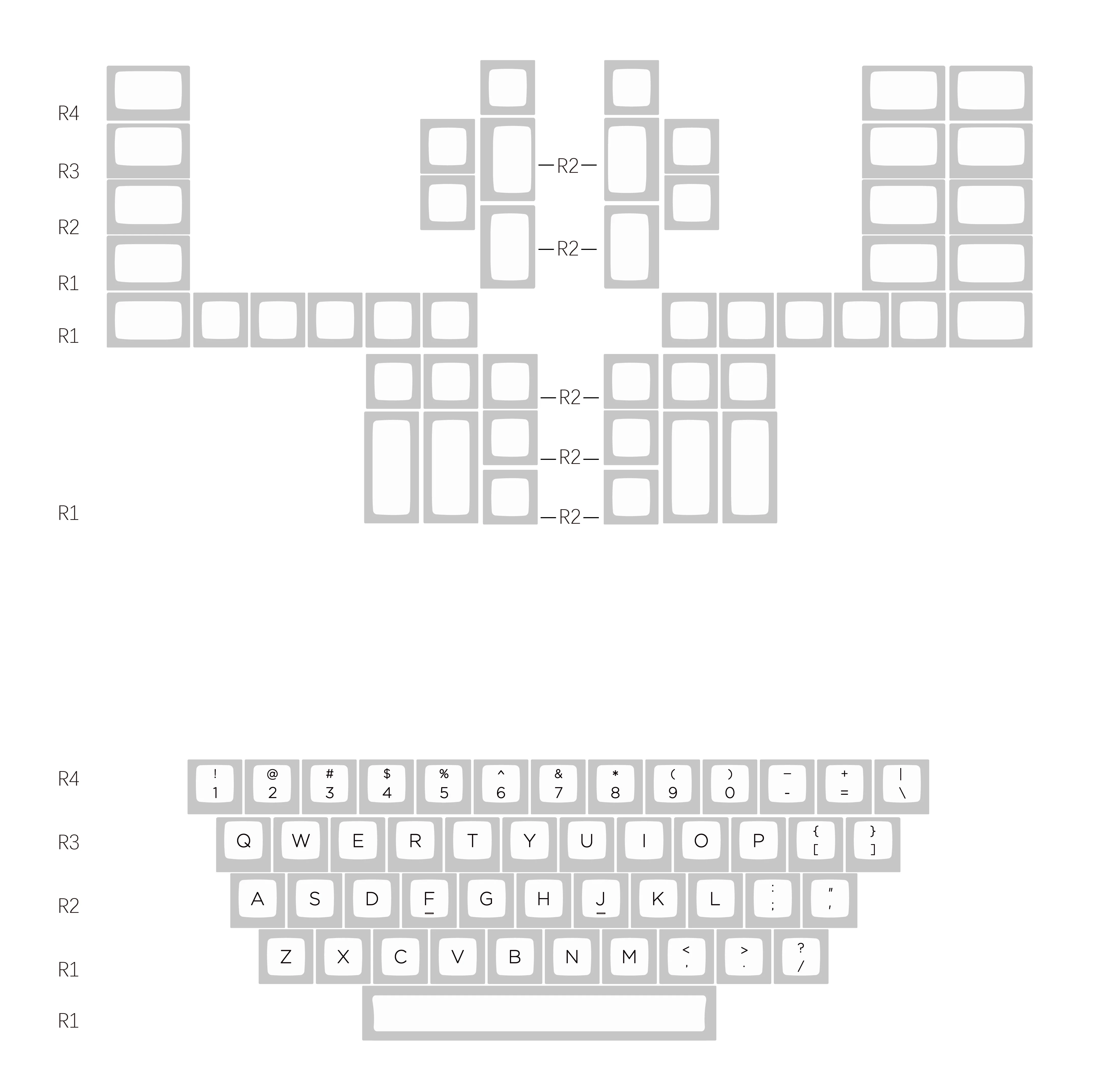 Imagem -04 - Tecla de Teclado Mecânico Kat Alpha Branco Puro Sublimação de Calor 40s em Branco 68 87 104 Novo Perfil