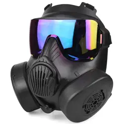 M50 Double fan Gas Mask   Hunting CS Tactical Protective Full Face Mask