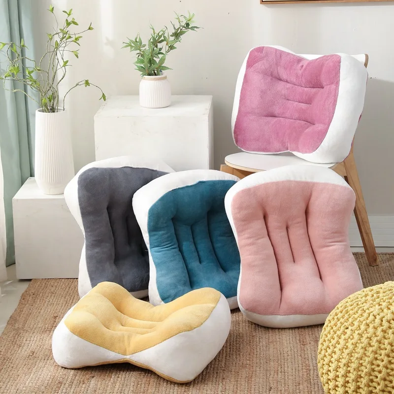 Beautiful Buttocks Cushion Office Milk Velvet Cushion Sedentary Autumn and Winter Chair Student Ass Cushion Seat Cushion