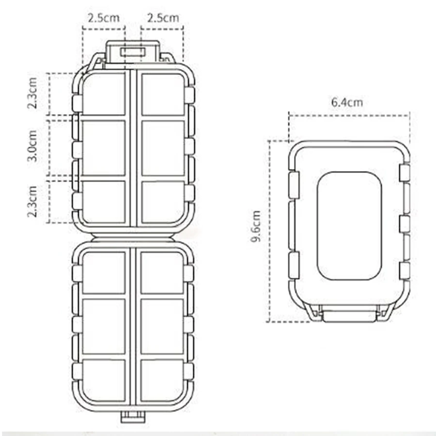 12 Grids Pill Box Travel Convenient Medicine Pills Dispenser Pill Organizer Tablet Pillbox Case Container Drug Divider Splitters