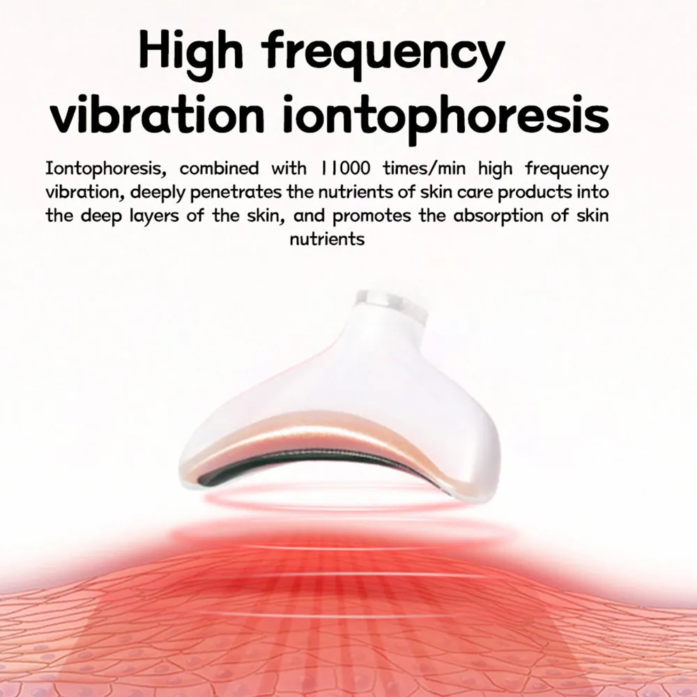 LED Facial Neck Massager PhotonTherapy Heating Neck Wrinkle Removal Machine Reduce Double Chin Skin Lift Tighteng