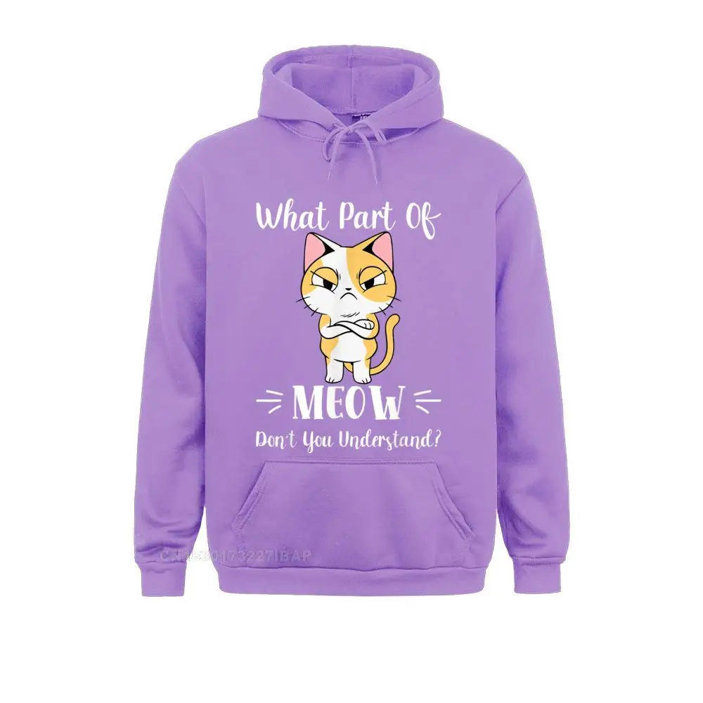 What Part Of Meow Don't You Understand Funny Angry Cat Hoodie Japan StyleHip Hop Hoodies Coupons Clothes Adult Sweatshirts