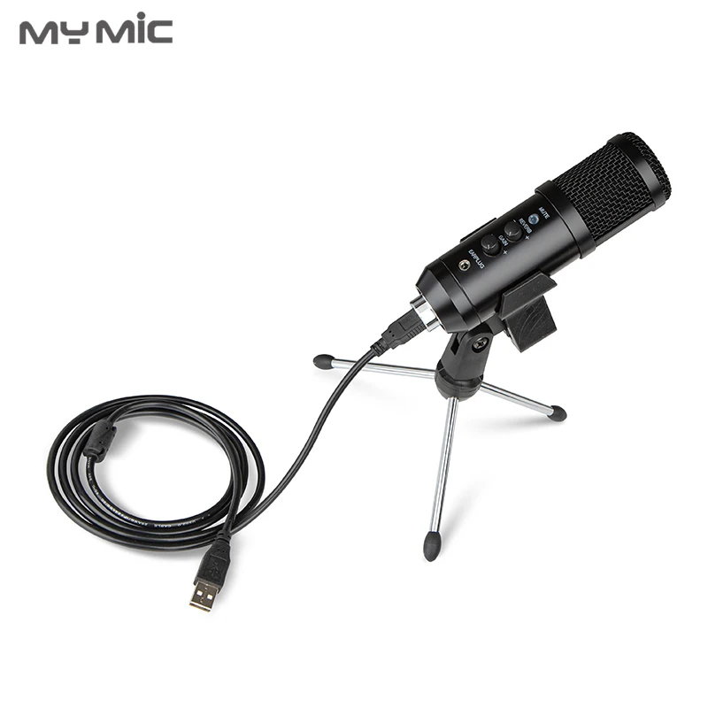 

MY MIC NX4 Professional USB Condenser Microphone Studio Recording with Echo Headphone Monitor for Podcasting Computer Gaming