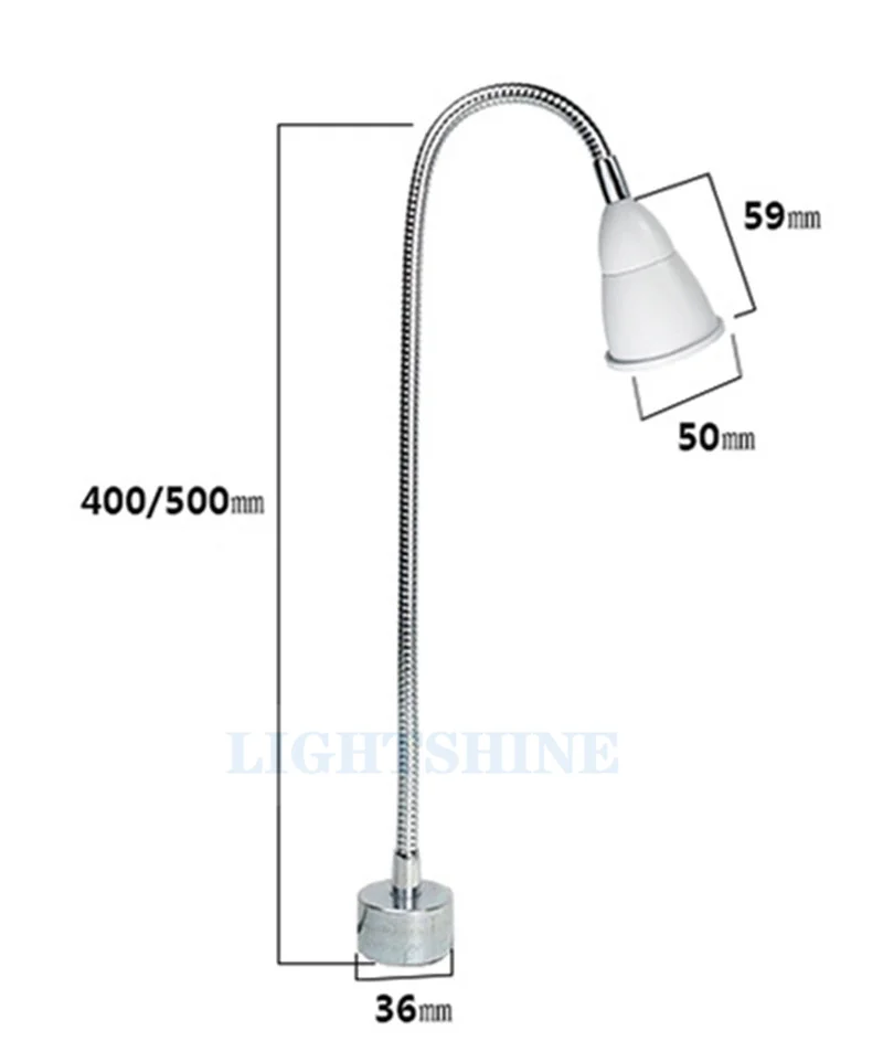 Led Strong Magnetic Magnet Seat Table Lamp Machine Tool Lathe Hose Lamp 3W 24V 100-242VAC