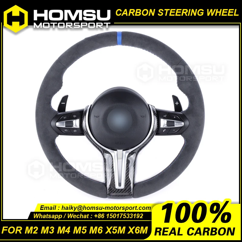 Full Leather Custom Steering Wheel For bm w M2 M3 M4 M5 M6 X5M X6M Full Leather Custom Steering Wheel