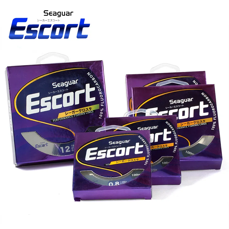 Seaguar Escort 100M Fluorocarbon Fishing Line 2-57LB 100% Carbon Fiber Super Strong Fishing Gear Tackle And Line Pesca