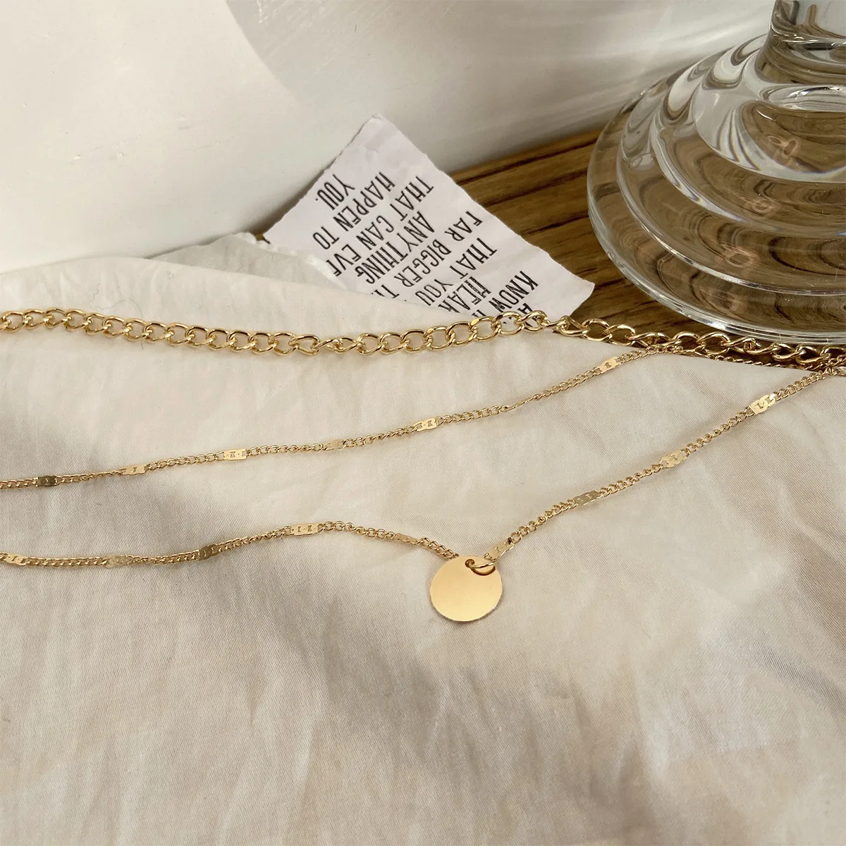 Vintage Necklace On Neck Gold Chain Women Jewelry Layered Accessories For Girls Clothing Aesthetic Gifts Fashion Pendant