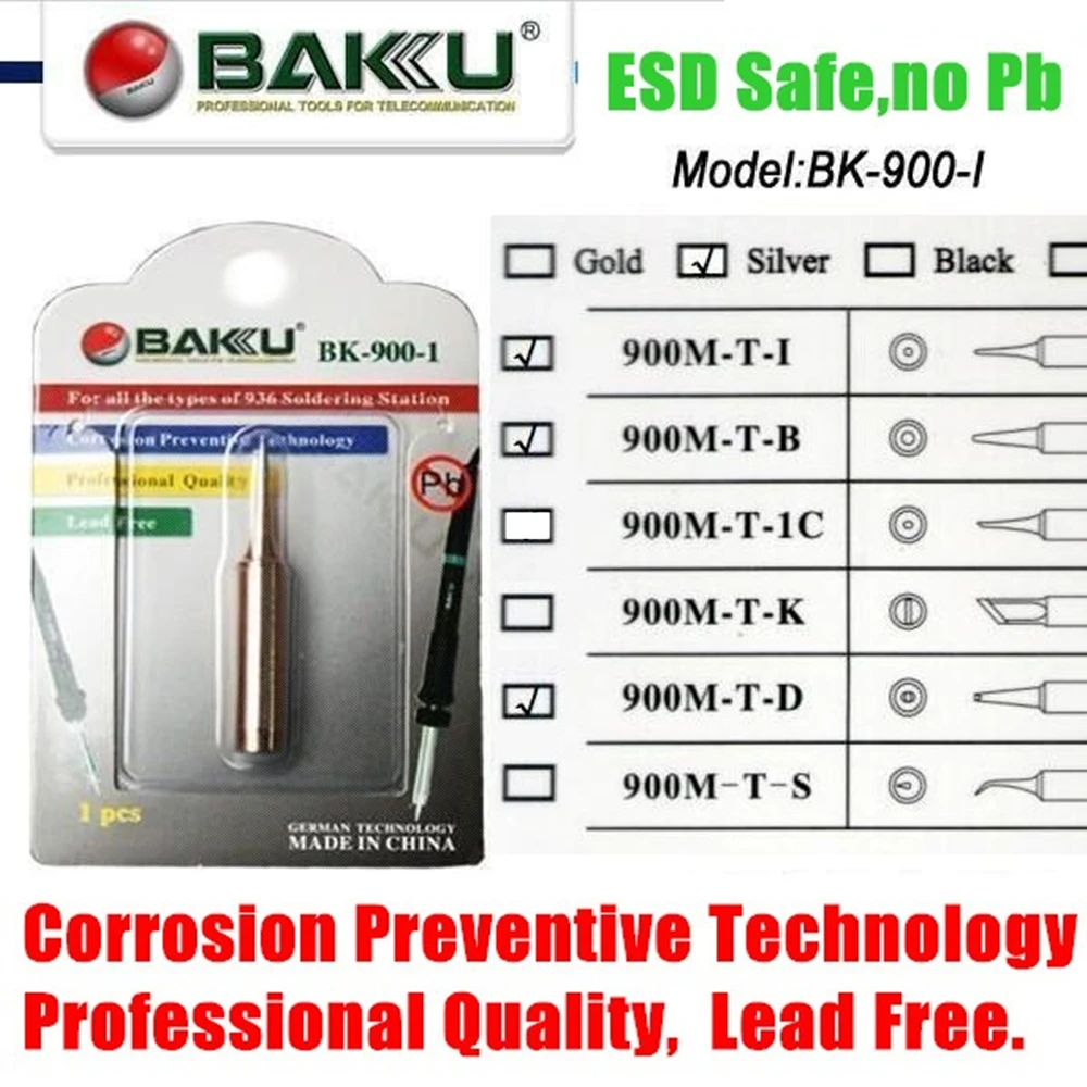 Dicas de solda baku 3 tipos, dicas de solda compatíveis com esponja baku/tamanhos/detalhes/dirigir/dirigir/cafeteira/baku-909