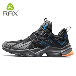 RAX Men Running Shoes Water Repellent Walking Sneakers Outdoor Sports Shoes Leather Running Sneaker Warm Winter Jogging Shoes