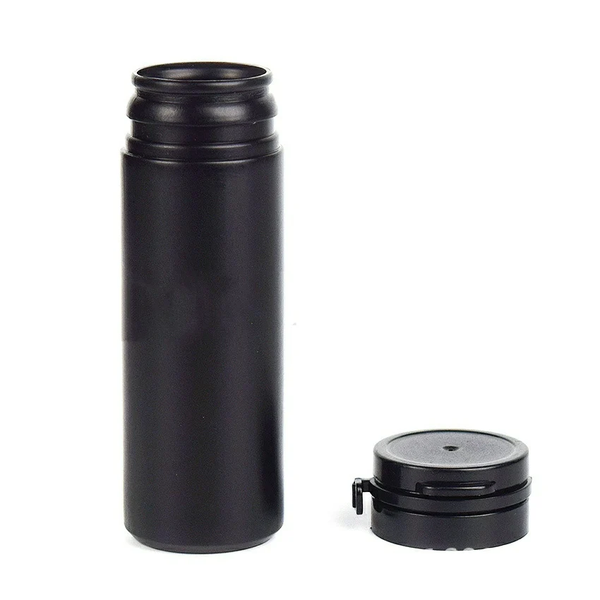 

FreeShip 50pcs 60ml 2oz Plastic HDPE Black Pull Ring Pill Bottle with Easy Open Cap Black Capsules Container with tear off cap