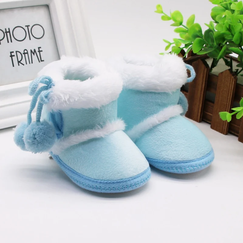 BOBORA Newborn Girls Boys Shoes Baby Boots Winter First Walkers Tassel Fur Snow Super Warm Prewalkers Soft Sole No-slip Booties