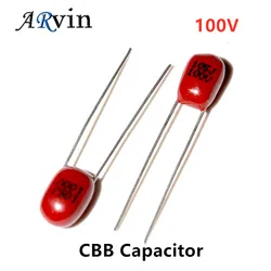 10Pcs CBB Capacitor 100V 101J 471J 102J 152J 222J 332J 472J 682J 103J 223J 333J 473J 104J 224J 394J 474J 105J 335K 106K NF UF