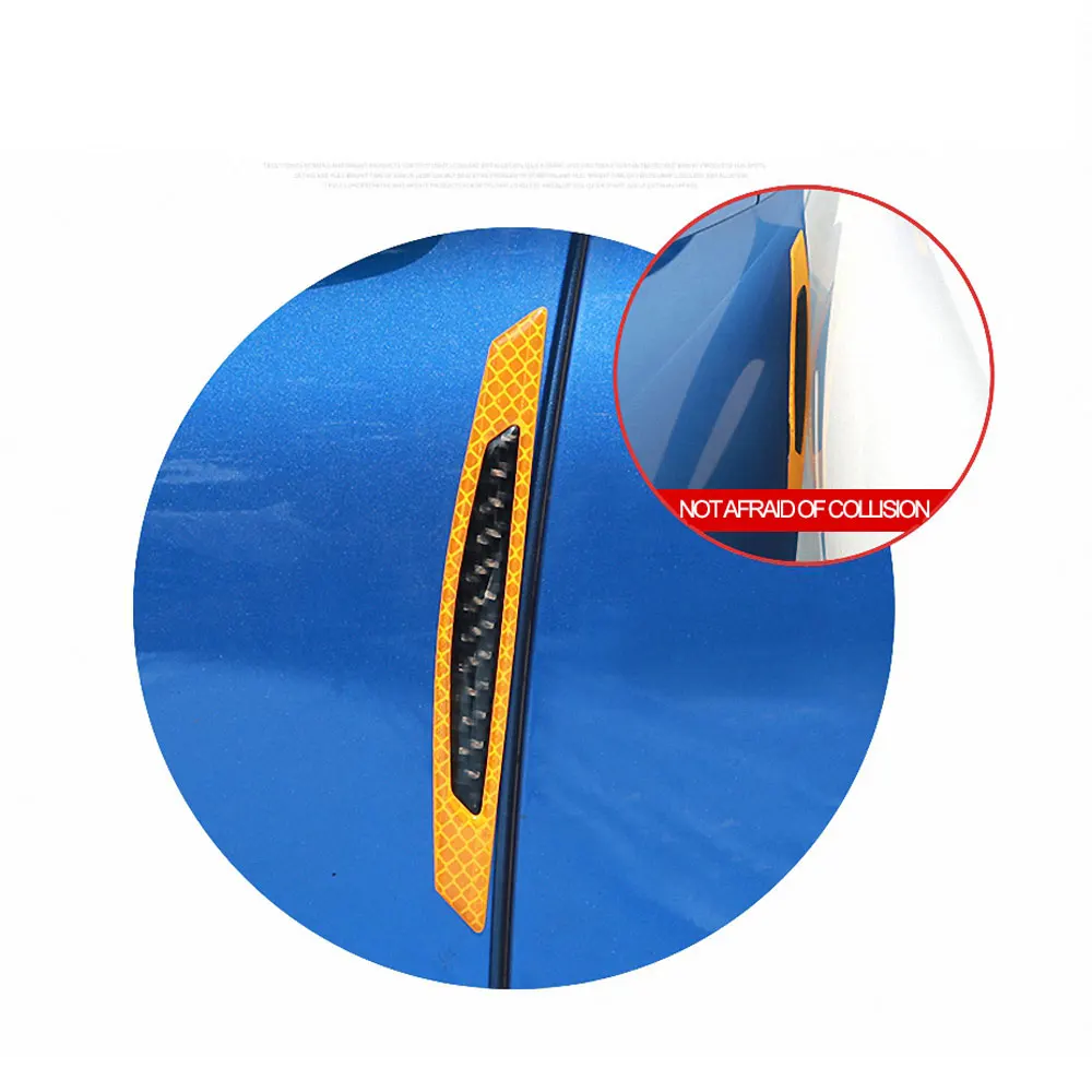 4Pcs/Set Car Door Reflective Sticker Warning Tape Car Reflective Strips Safety Mark Car-styling decoration wairn cars stickers
