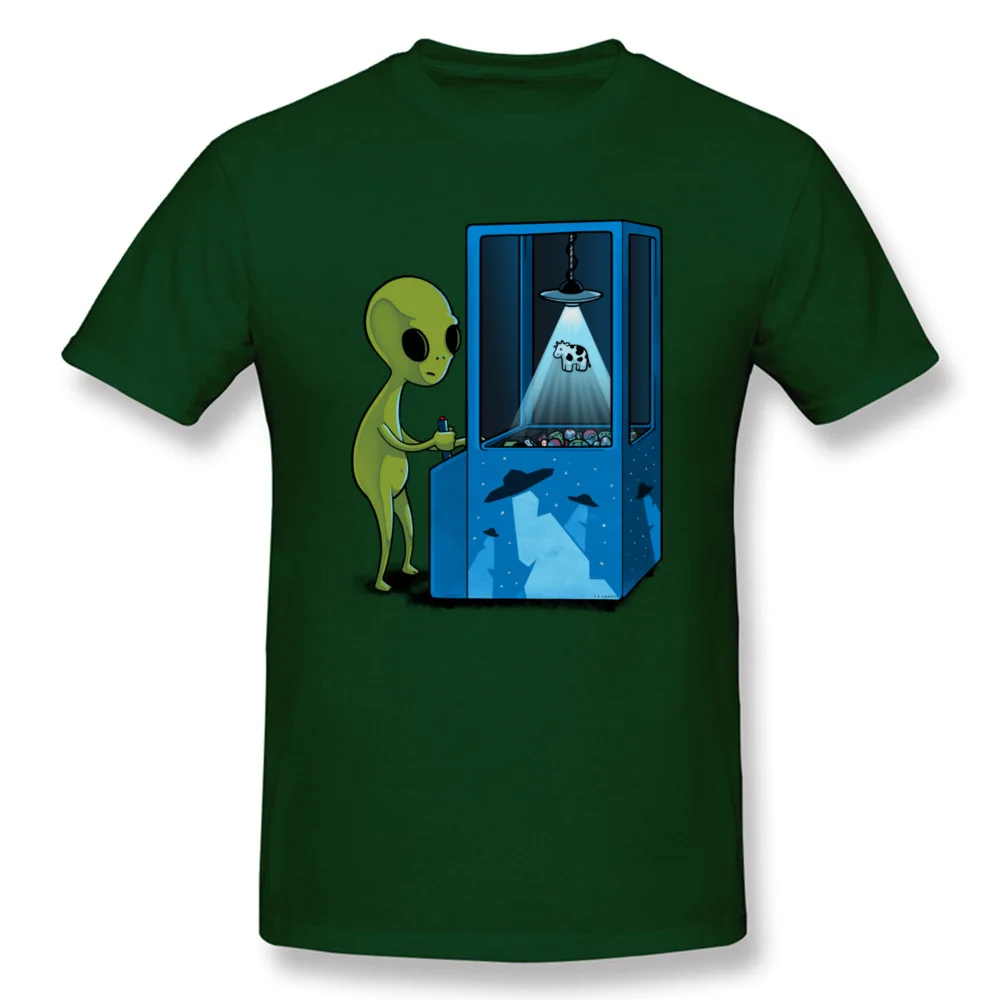 UFO Game O Neck T Shirts Black Popular Fashion Sweatshirt Cotton Fitness Alien Green Tshirt Men