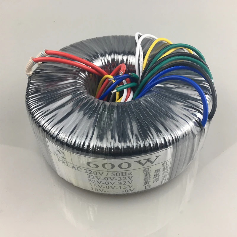 KYYSLB AC 220V 600WประเภทแหวนTransformer 220Vคู่ 32V/32V/15V 18V HIFIเครื่องขยายเสียงPower Supply Transformer