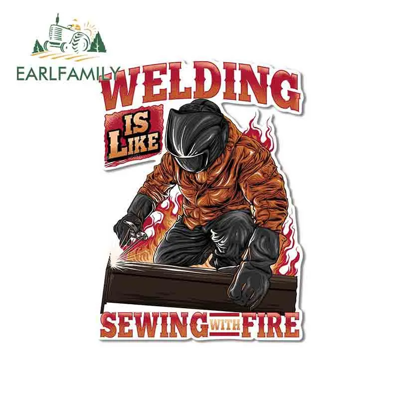 EARLFAMILY 13cm x 9.8cm For Welding Graffiti Car Stickers Repair Decal Vinyl Material Motorcycle Car Accessories Decoration