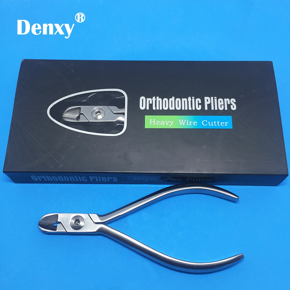 Denxy 1pc Orthodontics Heavy Wire Cutter Dental Instruments Pliers to cut hard wire and NiTi wire orthodontic bracktes