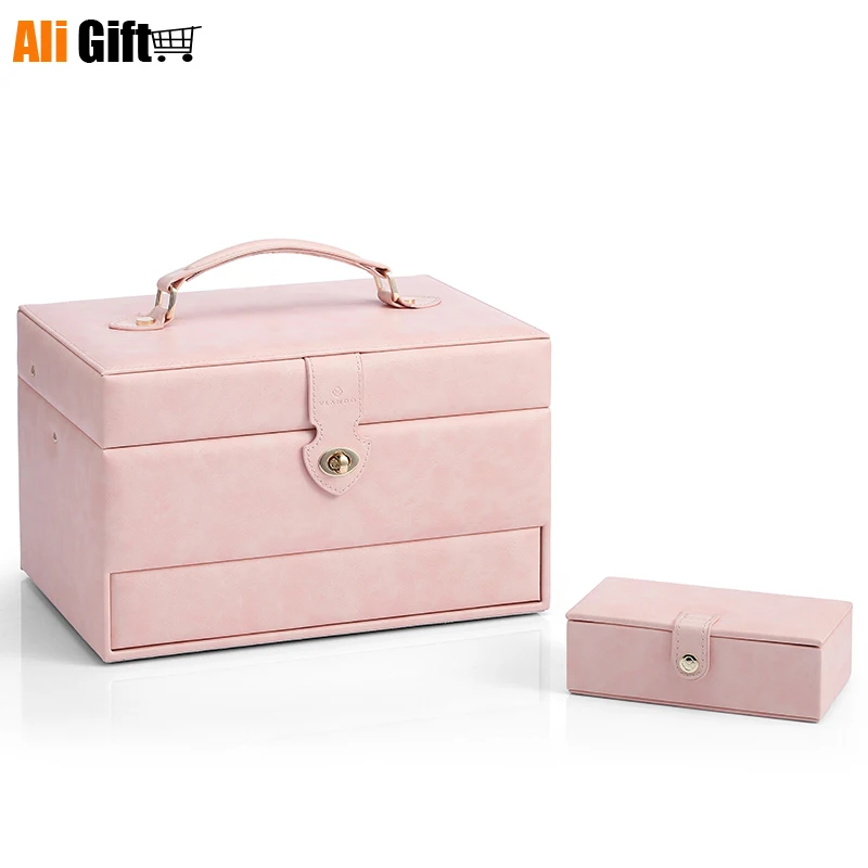 Jewelry Box Princess European-style Ring Receiving Box Birthday Wedding Anniversary Gift for Wife Large-Capacity Dressing Case