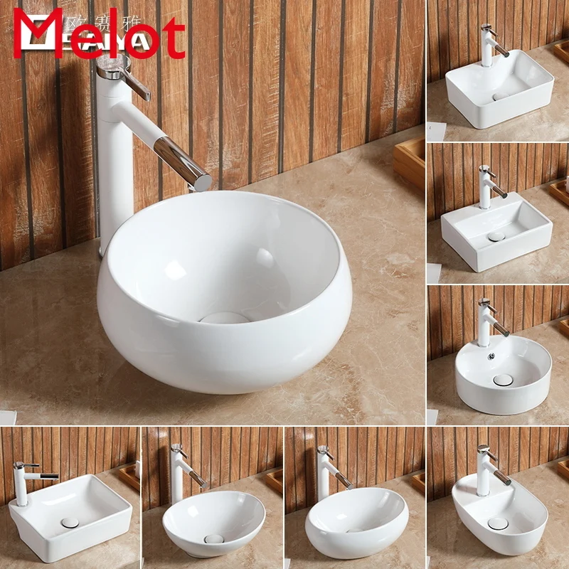 

Small Wash Basin Mini Bathroom Wash Basin Small Apartment Children's Ceramic Basin Table-Type Wash Basin Basin