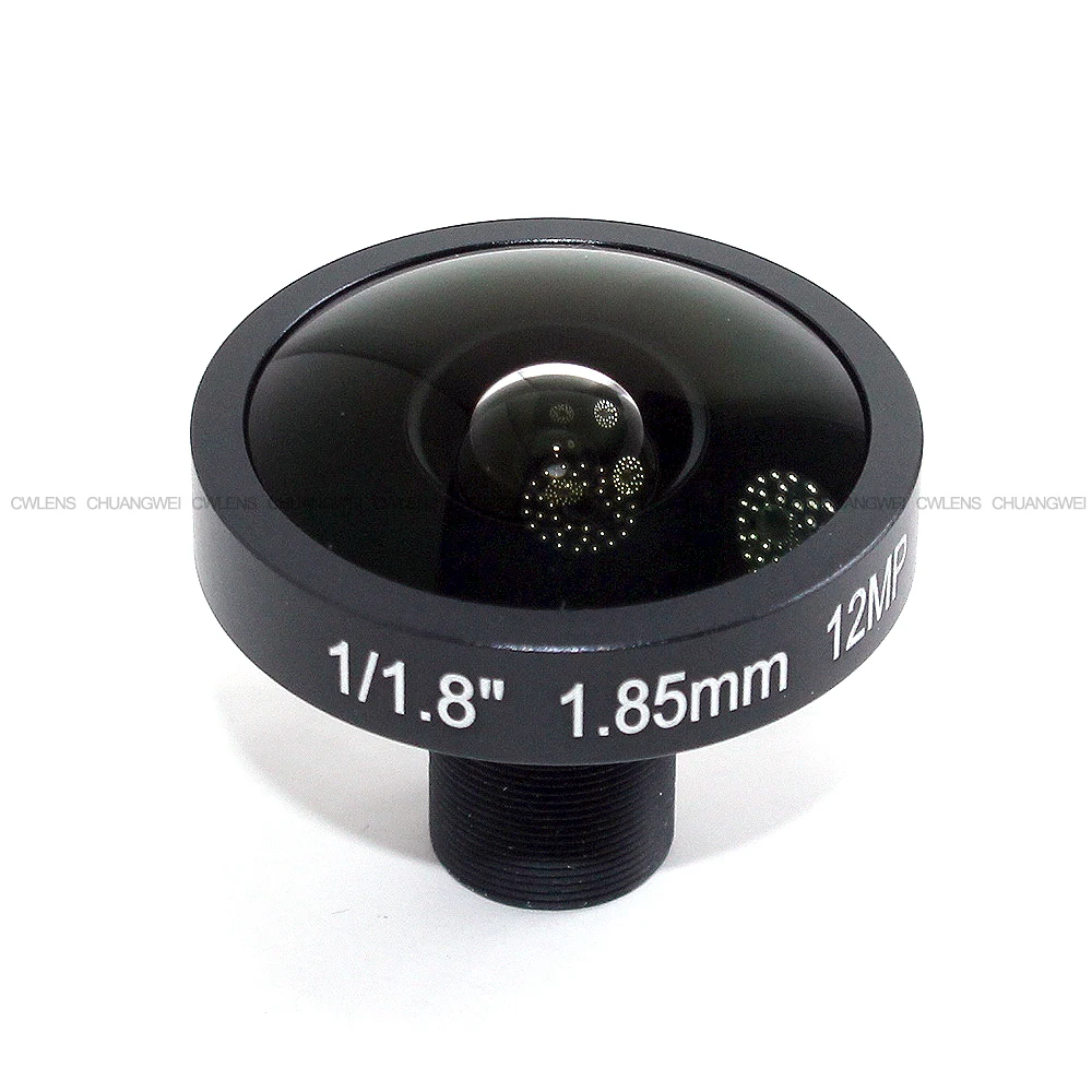 4K Lens 12Megapixel Fisheye 1/1.8 Inch 185 Degree M12 Mount Lens 1.85mm For IMX226 Sensor Ultra 4K Camera Free Shipping