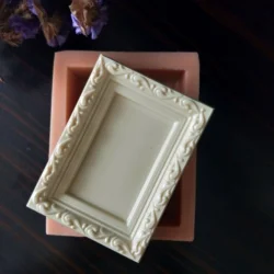 QT0192 PRZY Silicone Mold Picture frame Silicone Fondant Mould Frame Soap Molds Clay Resin Gypsum Chocolate Candle Candy Mold