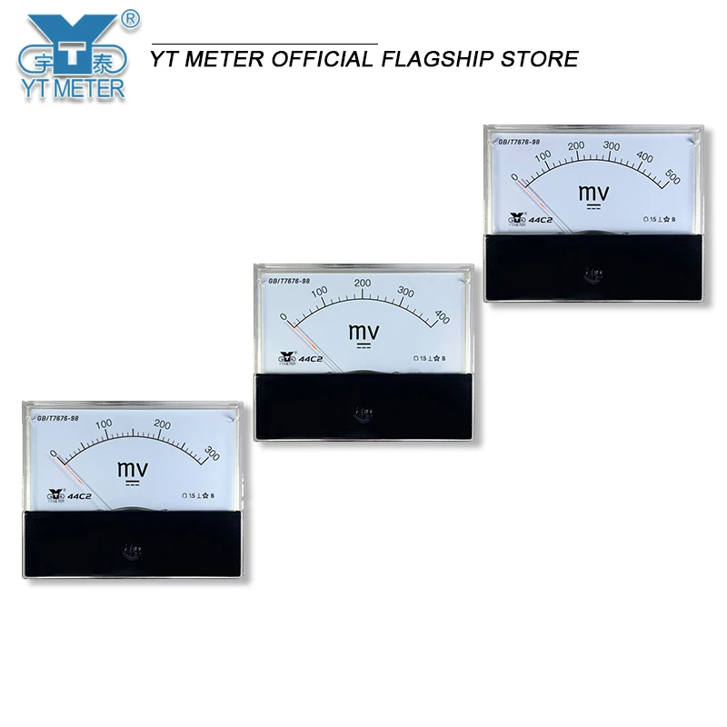 44c2 DC millivoltmeter 40mv 50mV 75mV 100mV 150mV 200mV 250Mv 300mV 400mV 500mv pointer voltmeter measuring instrument small vol