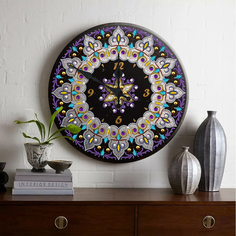 DIY Diamond Painting Antique Clock Sun flower Special Shape Resin Rhinestone Mosaic Wall Art Picture Kit Home Decor